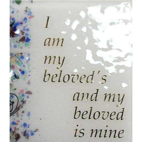 Beames Designs ’I Am My Beloved’s And My Beloved Is Mine’ Plaque With Wedding Glass Tube