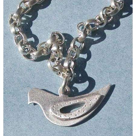 Emily Rosenfeld Sterling Silver Dove Charm Bracelet