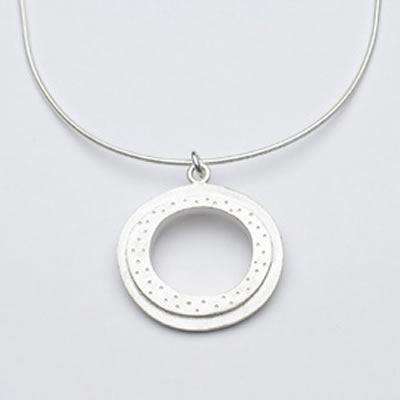 Emily Rosenfeld Sterling Silver Open Circle Necklace