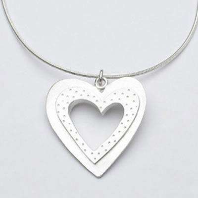 Emily Rosenfeld Sterling Silver Open Heart Necklace