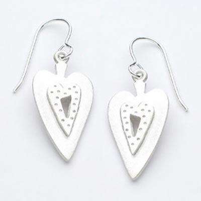 Emily Rosenfeld Sterling Silver Small Heart Earrings