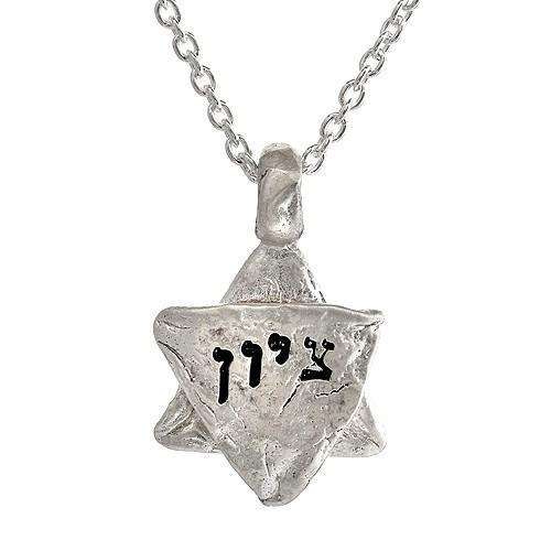 Liza Shtromberg Zion Star of David Necklace With Western Wall Imprint