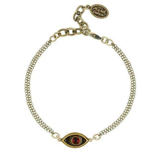 Michal Golan Garnet Evil Eye Bracelet