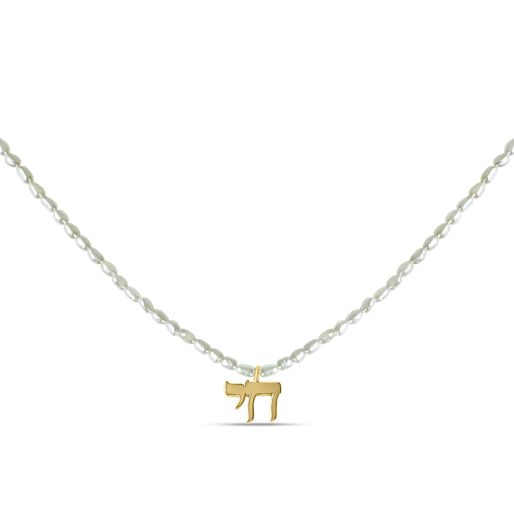 Chai on Freshwater Pearl Necklace