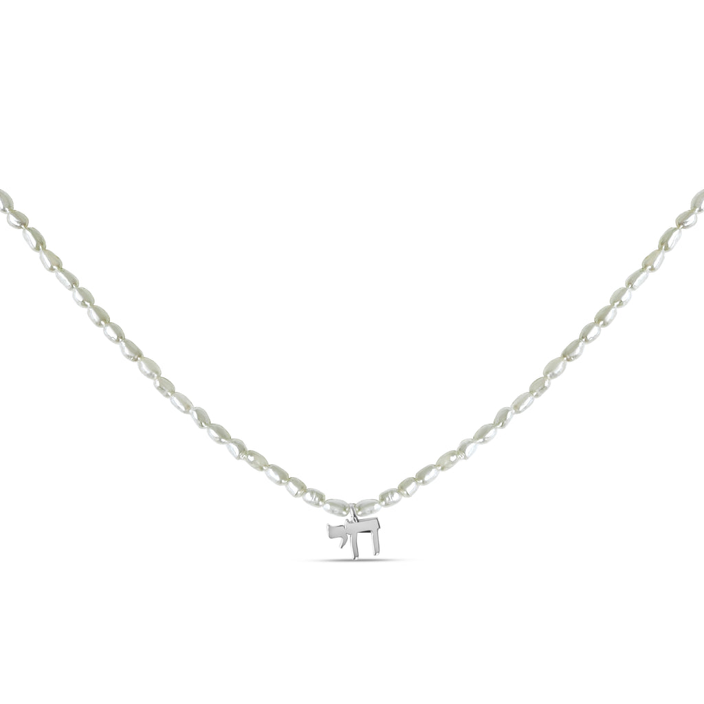 Chai on Freshwater Pearl Necklace