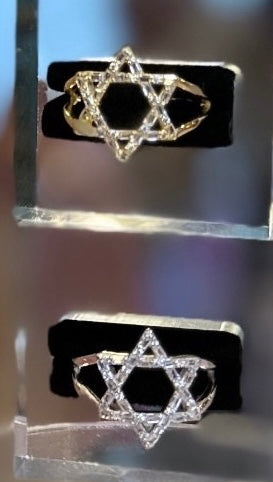 Ghazal Mizrahi Magnificent Star of David Ring with CZ Crystals