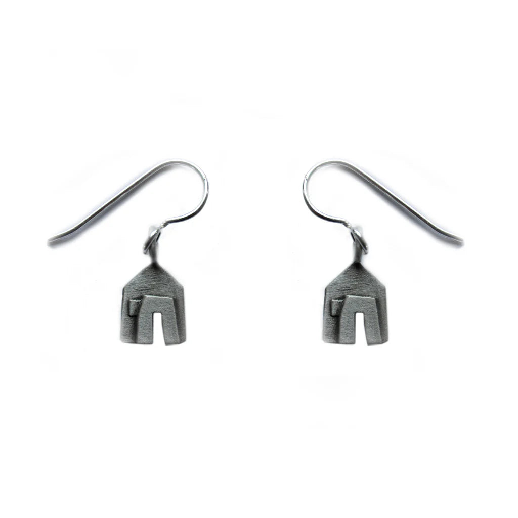 Emily Rosenfeld Sterling Silver Chai House Earrings
