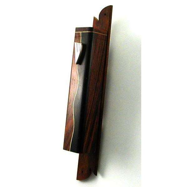 Ed Cohen Dark Wood and Black Wood Curve Mezuzah