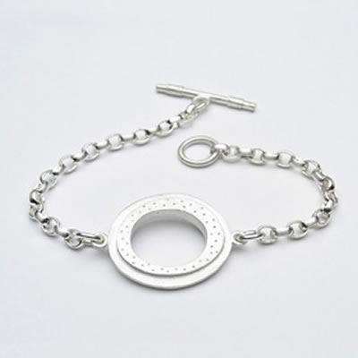 Emily Rosenfeld Sterling Silver Circle Bracelet