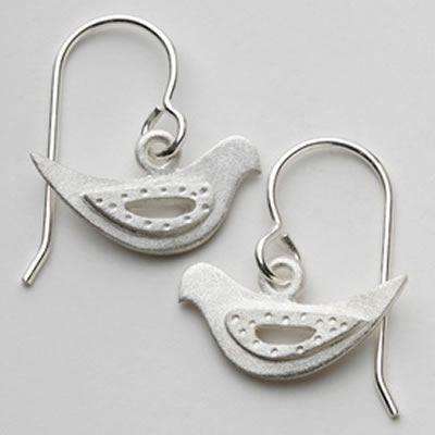 Emily Rosenfeld Sterling Silver Dove Earrings