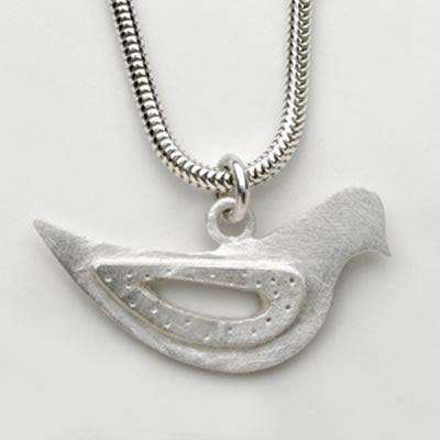 Emily Rosenfeld Sterling Silver Dove Necklace