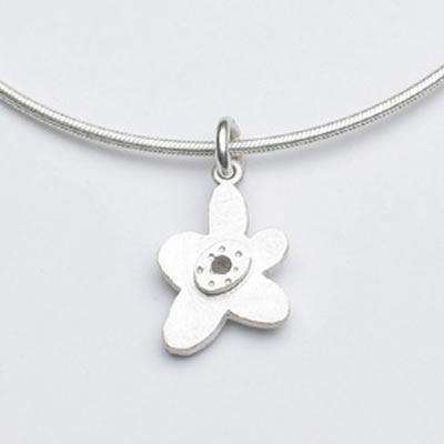 Emily Rosenfeld Sterling Silver Flower Necklace