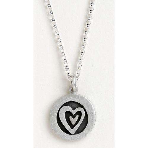Emily Rosenfeld Sterling Silver Heart Vignette Necklace