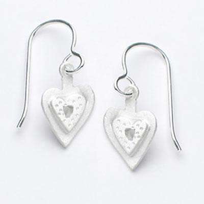 Emily Rosenfeld Sterling Silver Small Heart Earrings