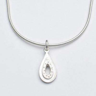 Emily Rosenfeld Sterling Silver Small Teardrop Necklace