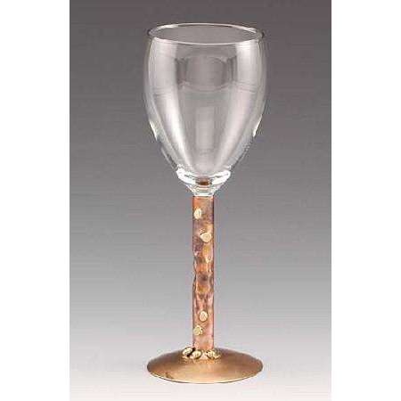 Infinity Art in Metal Copper and Brass Stem Kiddush Cup
