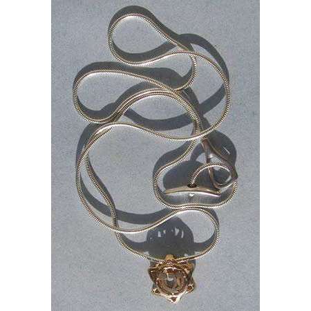 Michael Bromberg 14K Gold Hay/Shin Jewish Star Necklace