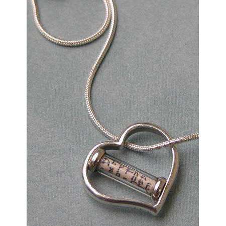 Michael Bromberg Heart Mezuzah Charm Necklace