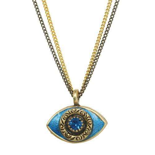 Michal Golan Blue Evil Eye Double Strand Necklace