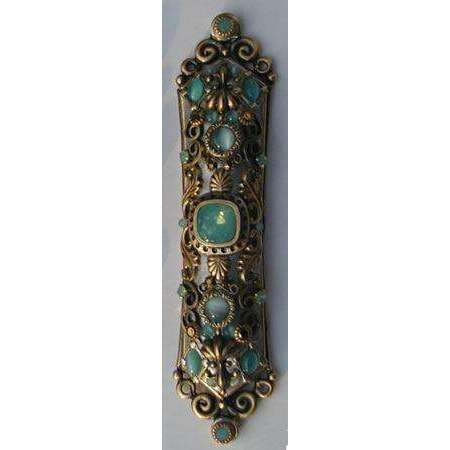 Michal Golan Crystal and Pacific Opal Mezuzah