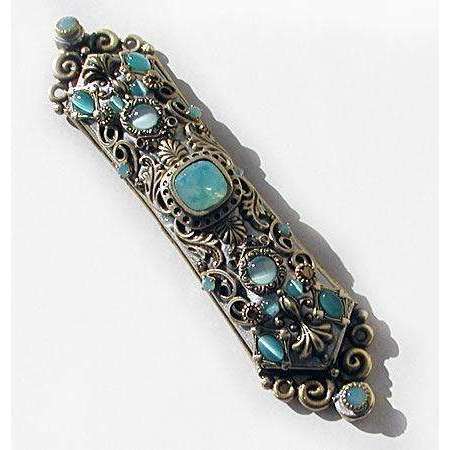 Michal Golan Crystal and Pacific Opal Mezuzah