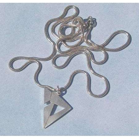 Susan Fox Angled Sterling Silver Chai Necklace